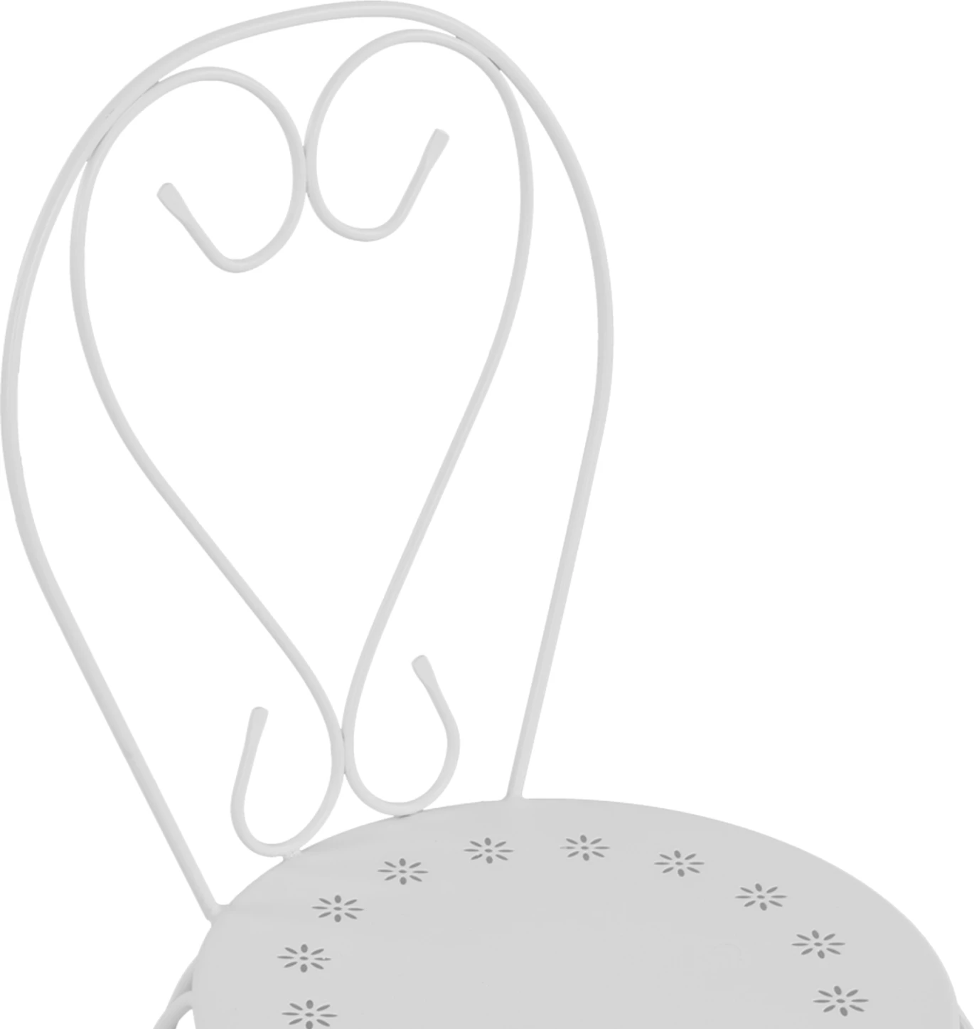 Kovinski stol Amore bel 42x48x90 cm FH5007.12