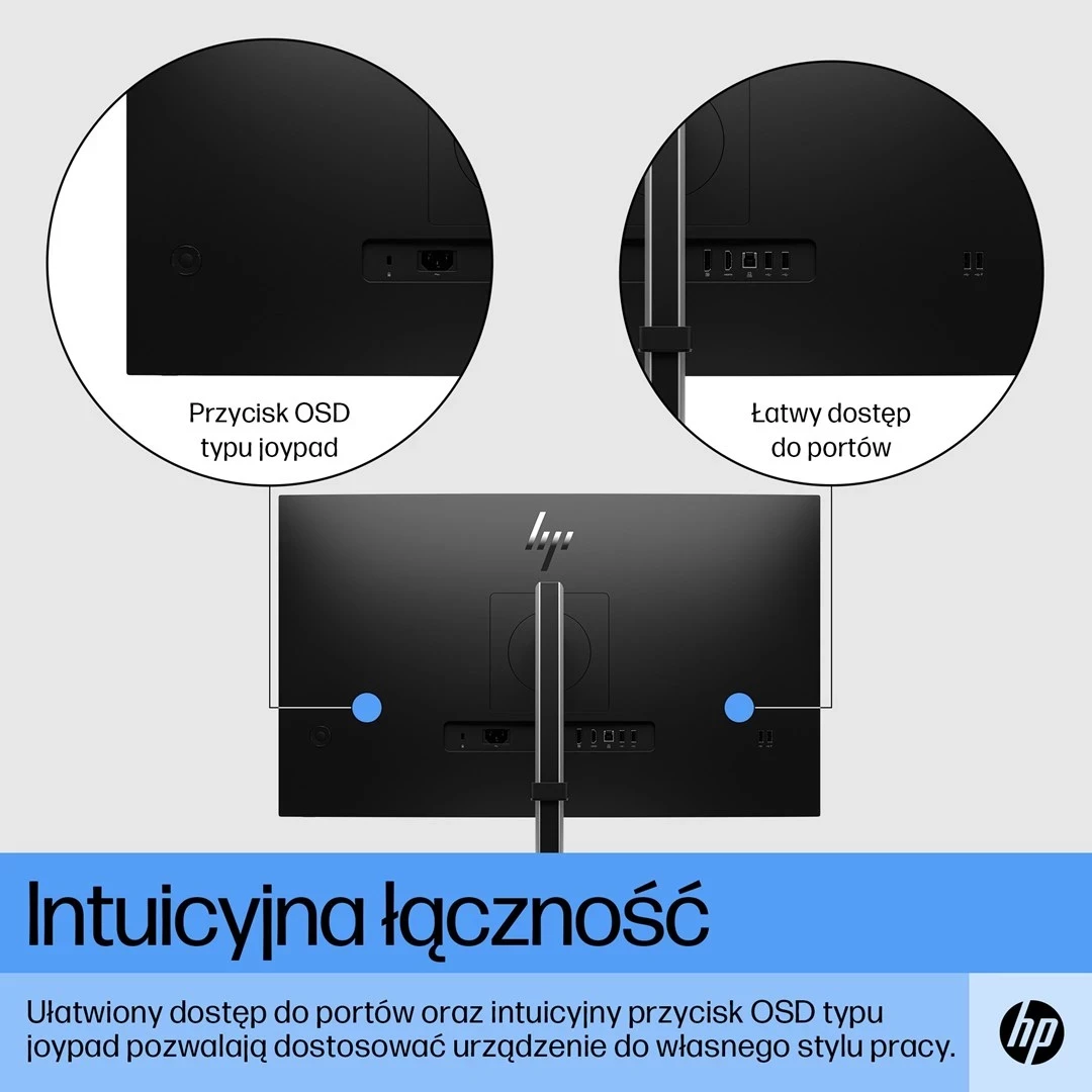 27" Full HD monitor, 75 Hz, črn/srebrn — HP E27 G5