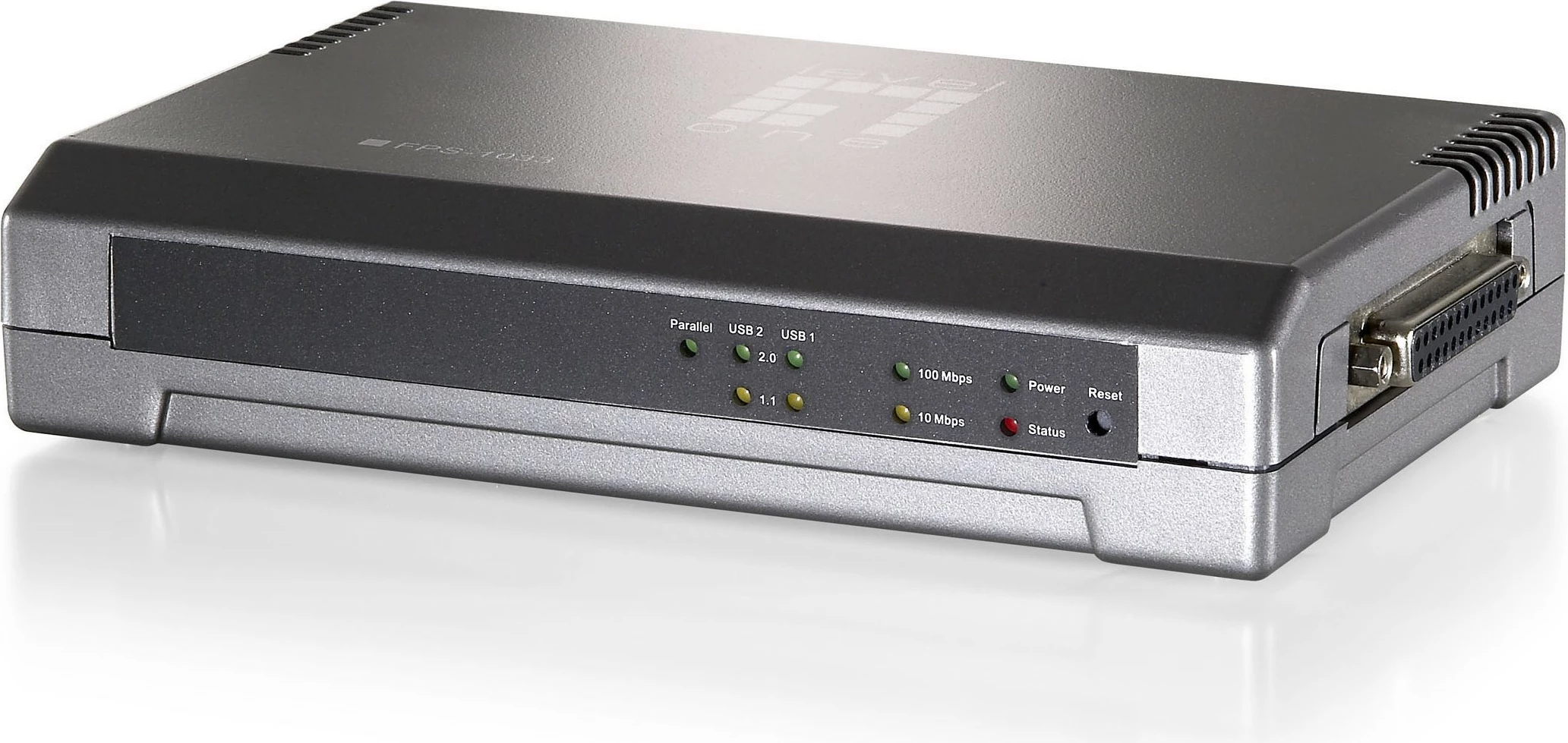 Server za tiskanje LevelOne FPS-1033, 2 x USB, 1 x paralelna, siv