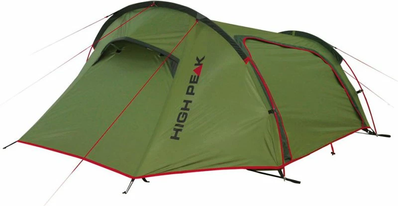 Tunelska šotor za kampiranje High Peak Sparrow, rdeče in zelene barve
