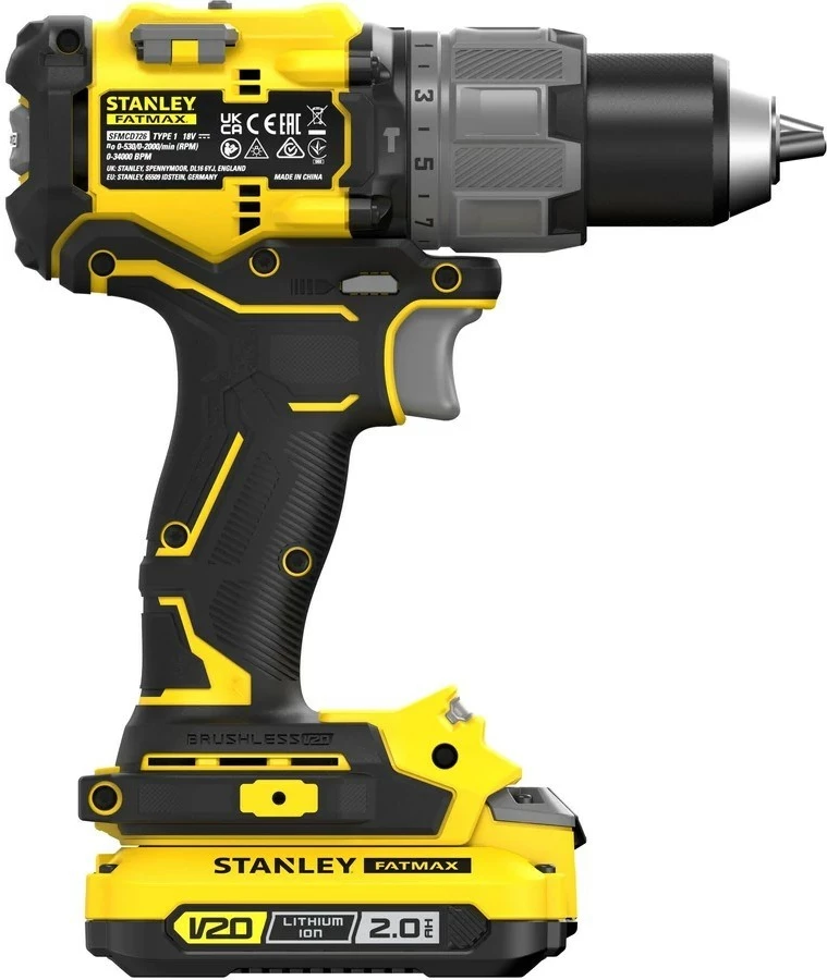Udarni vijačnik/izvijač Stanley Fatmax SFMCD726D2K, 18V, 2x2Ah, črno/rumen