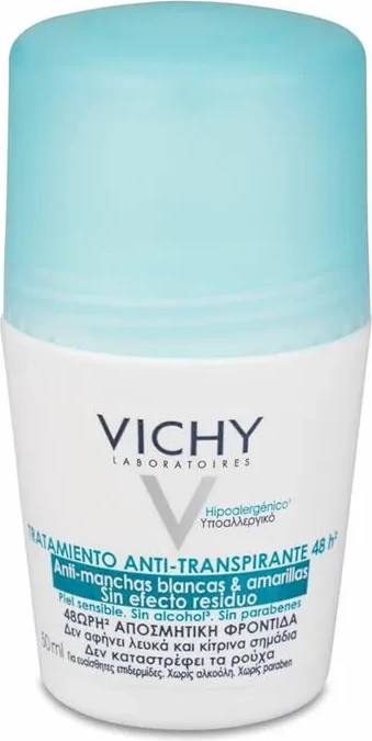 Deodorant roll-on 48h proti potenju, Vichy, 50 ml