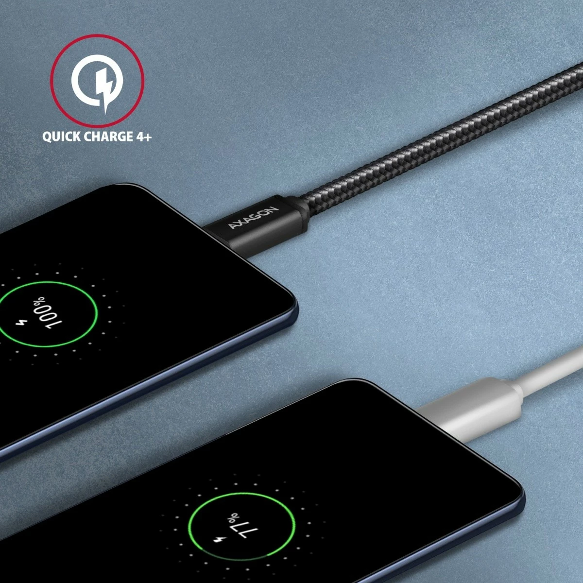 USB-C kabel AXAGON BUCM3-CM20AB, 2 m, 60 W, črn USB-C kabel AXAGON BUCM3-CM20AB, 2 m, 60 W, črn