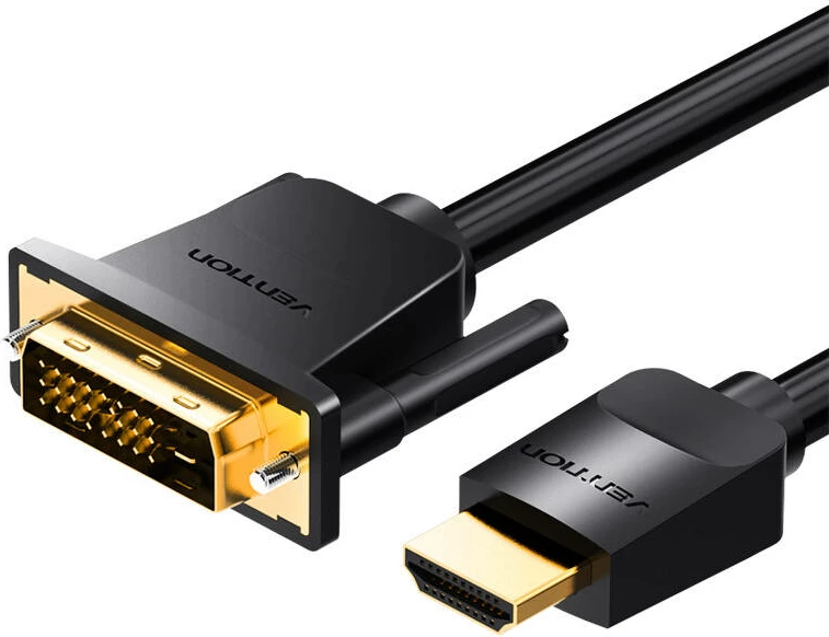 Kabel HDMI na DVI, 5 m, 4K 60Hz/1080P 60Hz — Vention ABFBJ, črn