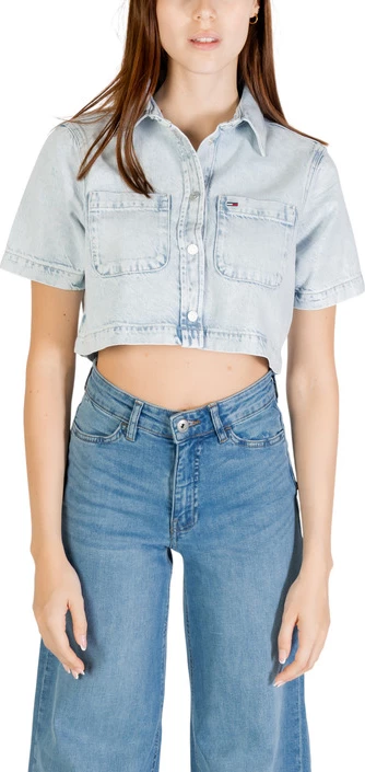 Bluza svetlo modra Tommy Hilfiger Jeans, za ženske