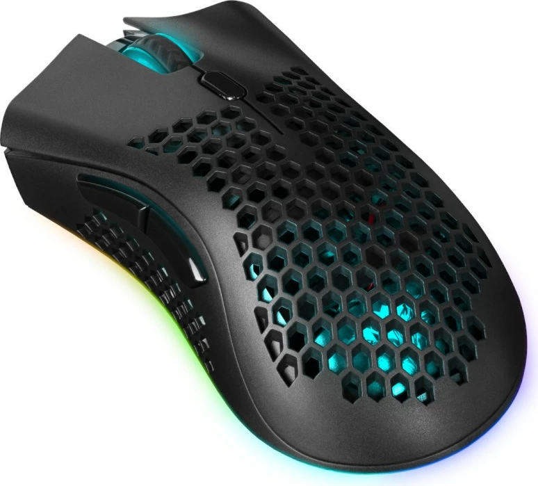 Brezžična igralna miška, Defender Warlock GM-709L, RGB, 2400 dpi, črna