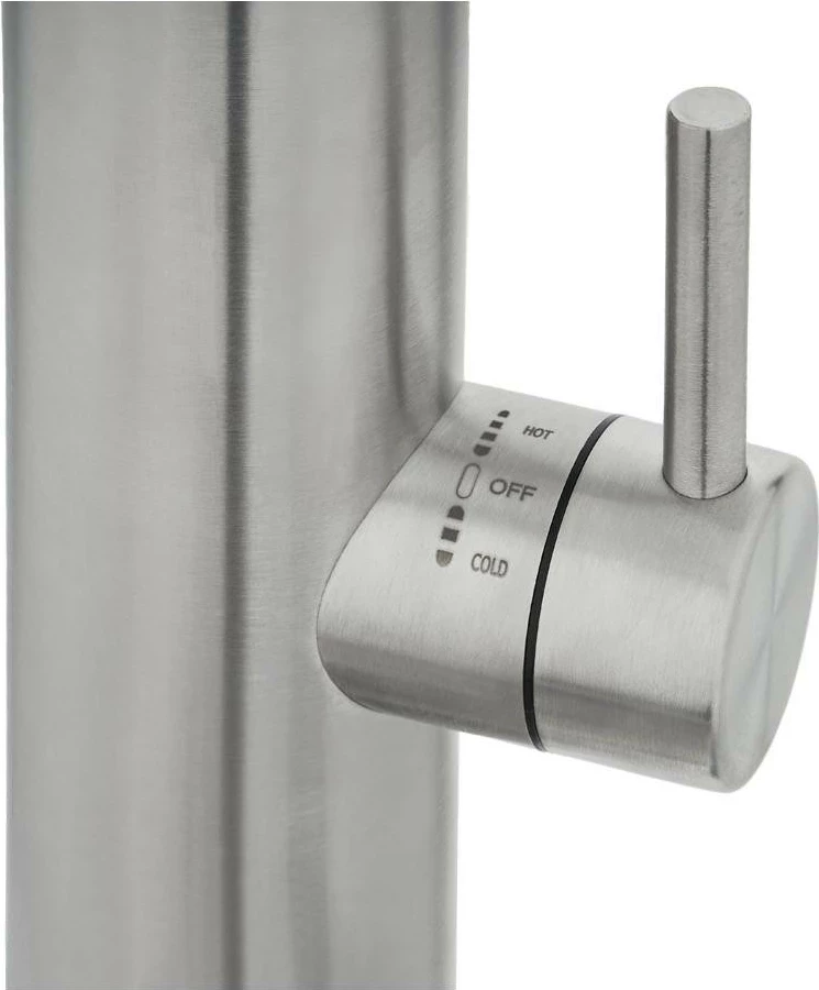 Električna pipa za vodo N'OVEEN IWH960, LED zaslon, inox, IPX4, srebrna