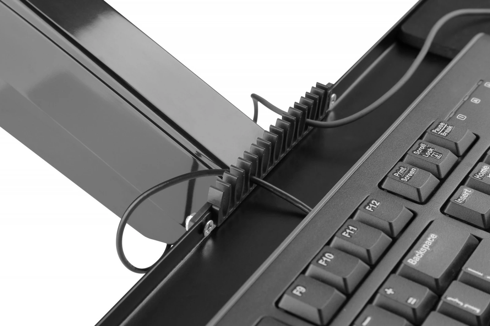 Stenski nosilec za monitor, tipkovnico in računalnik Digitus DA-90372, do 32 palcev, črn