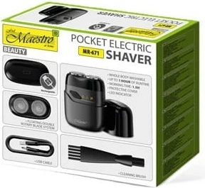 Električna britvica Maestro MR-671, USB, črna
