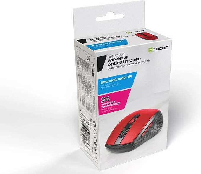Brezžični miš Tracer TRAMYS46750, rdeče/črna