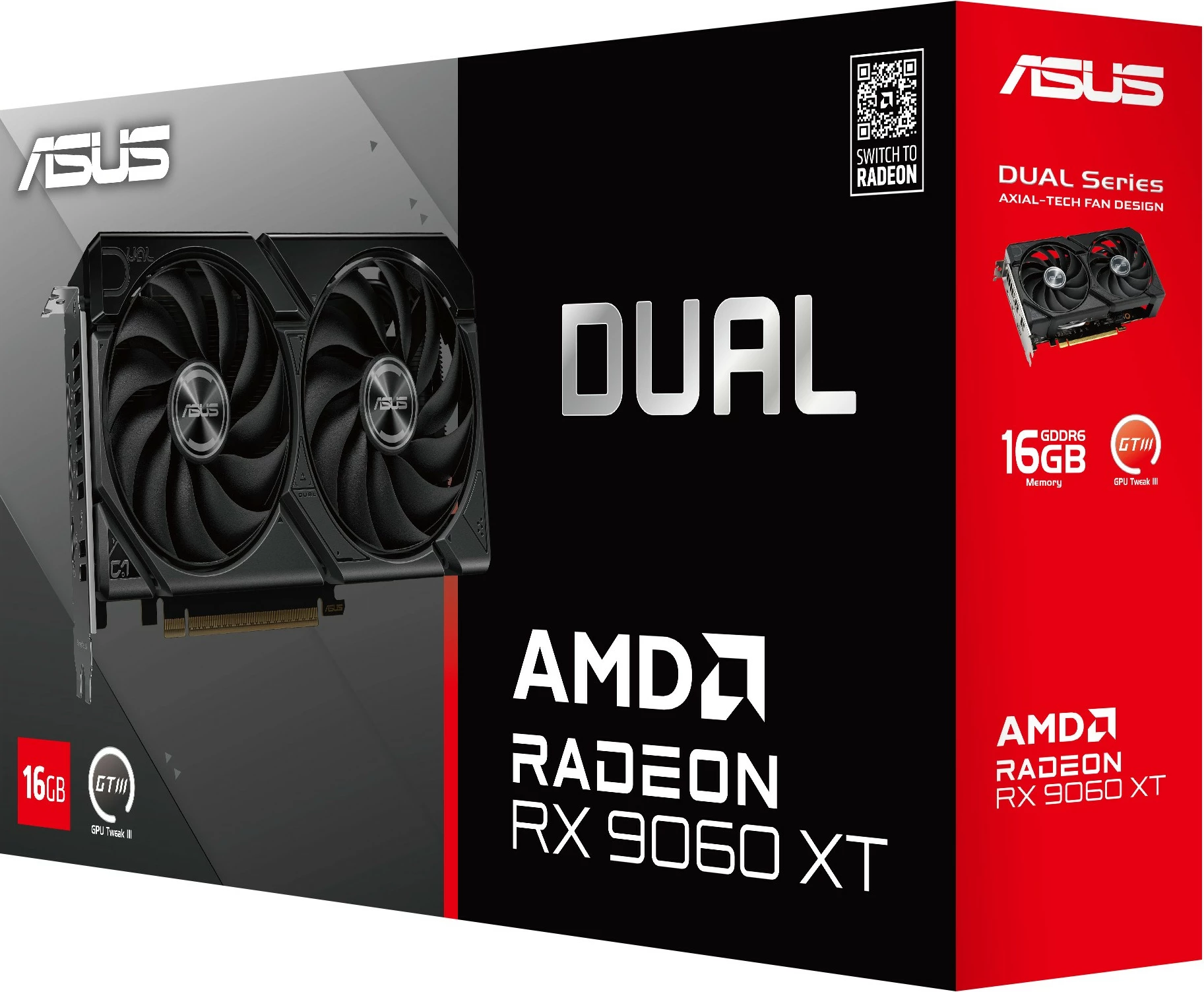 Grafična kartica RX 9060 XT 16GB GDDR6, ASUS, črna Grafična kartica RX 9060 XT 16GB GDDR6, ASUS, črna