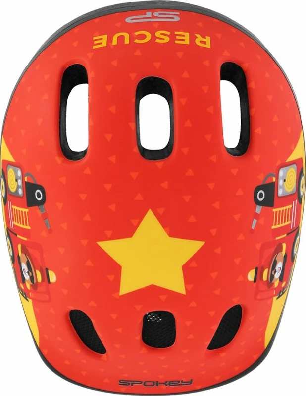 Otroška kolesarska čelada, Spokey Fun M 941014, rdeča