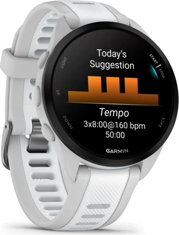 Pametna ura za šport Garmin Forerunner 165, 1,2" AMOLED, GPS, srebrna