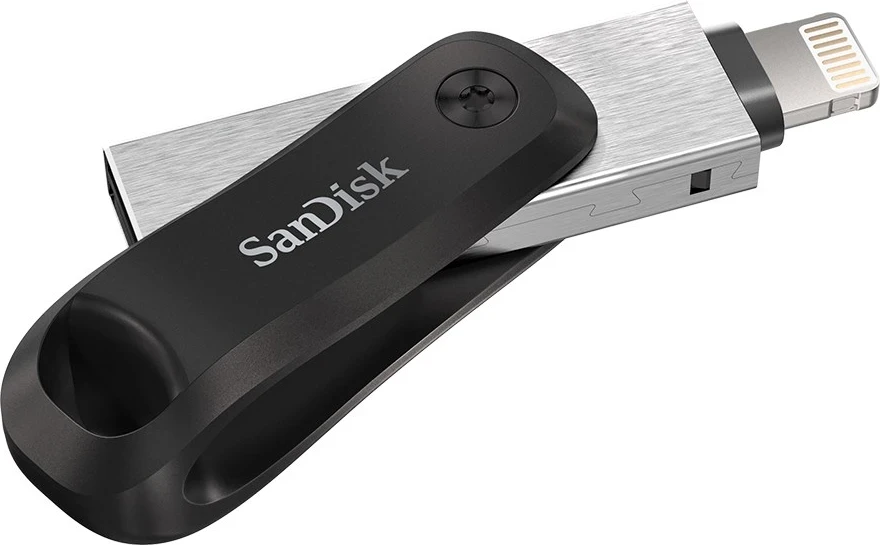 USB ključek 128 GB, SanDisk, siv in srebrn