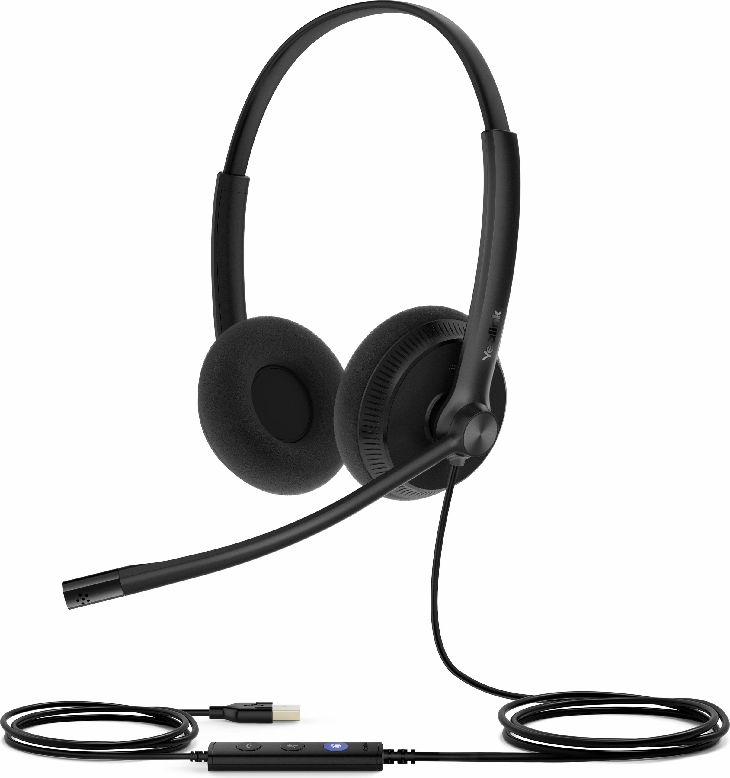 Slušalke z dvojnim USB Yealink UH34 Lite Dual Teams, USB-C/A, binauralne, črne