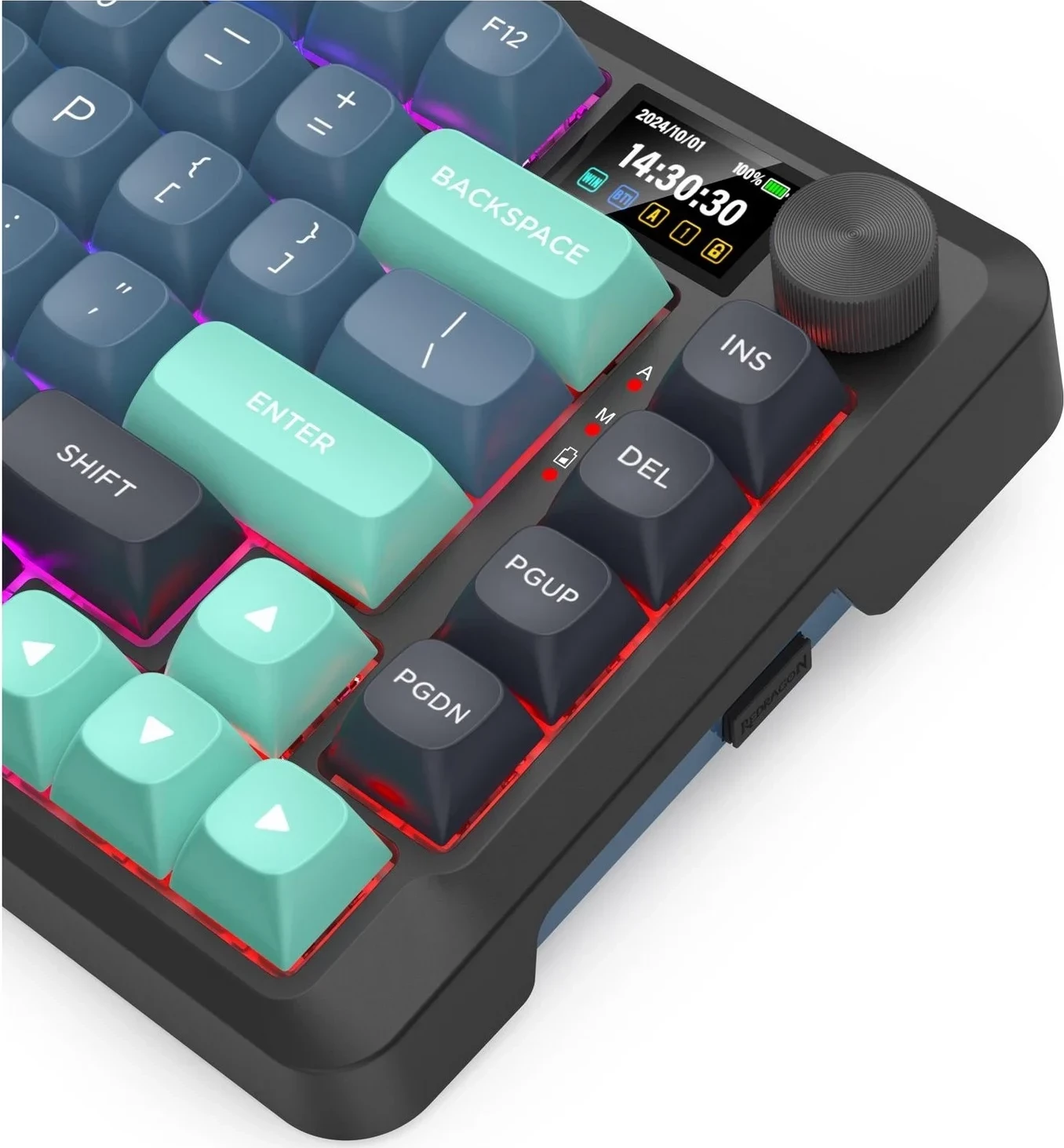 Mekančna tipkovnica Behemoth Redragon K724GBG-RGB-PRO, RGB, brezžična/žična, siva