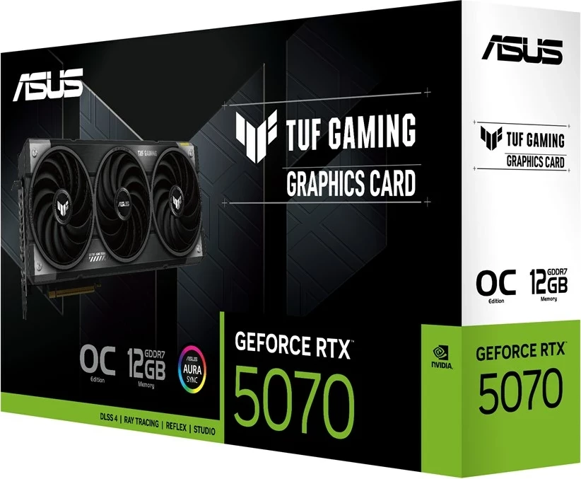 Grafična kartica 12 GB GDDR7 ASUS TUF-RTX5070-O12G-GAMING, črna