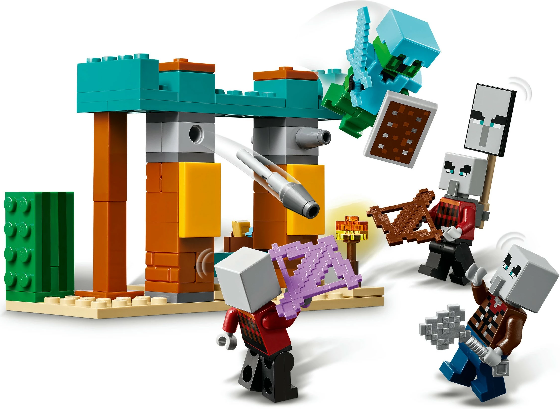 Set za sestavljanje Minecraft 21267, 105 kosov, večbarven