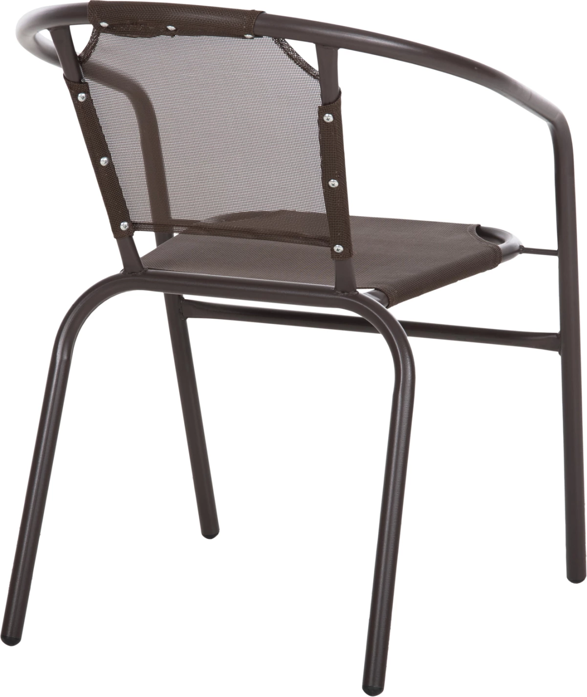 Vrtni naslanjač LEDAN FH5977.02 kovina in tekstilen v rjavi barvi 55x58x72H cm