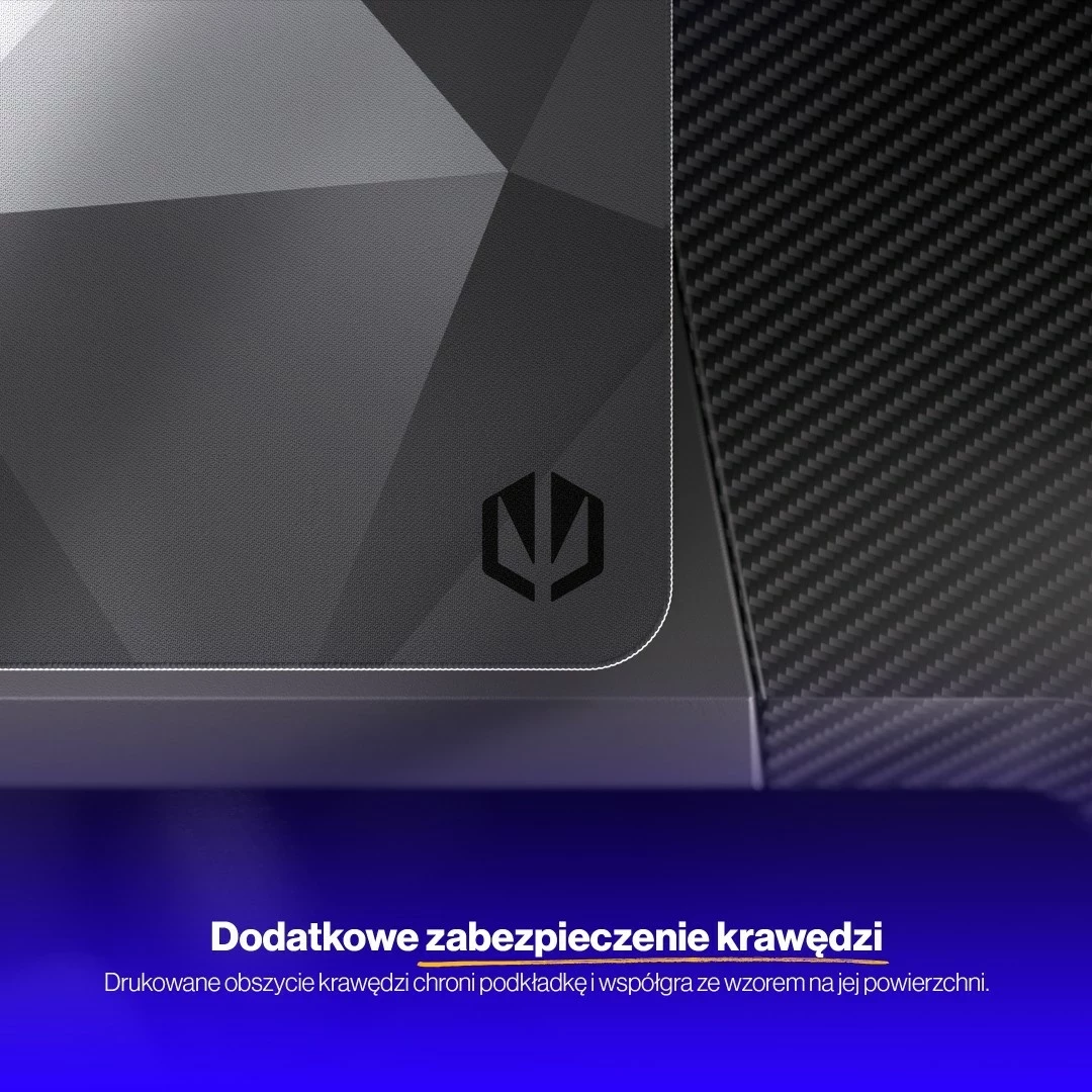 Mauspad za igralce Crystal Black XL Endorfy, bel in črn