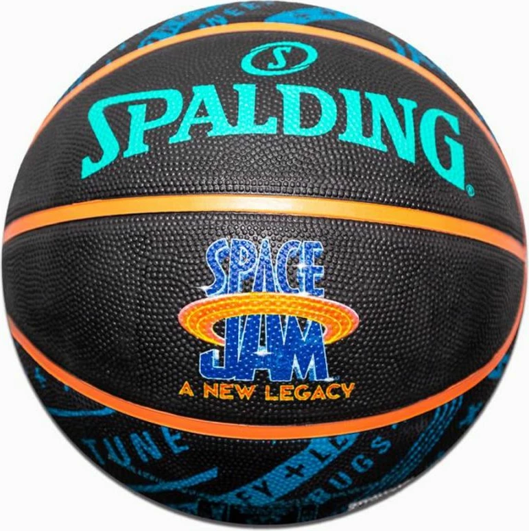 Zunanji košarkarski žog Spalding Space Jam Tune Squad, črn, velikost 7