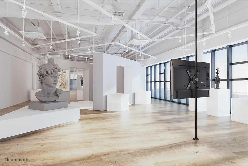 Stenski nosilec za TV Neomounts FL40-430BL14, montaža na drog, 32–55 palcev, jeklo, črn Stenski nosilec za TV Neomounts FL40-430BL14, montaža na drog, 32–55 palcev, jeklo, črn