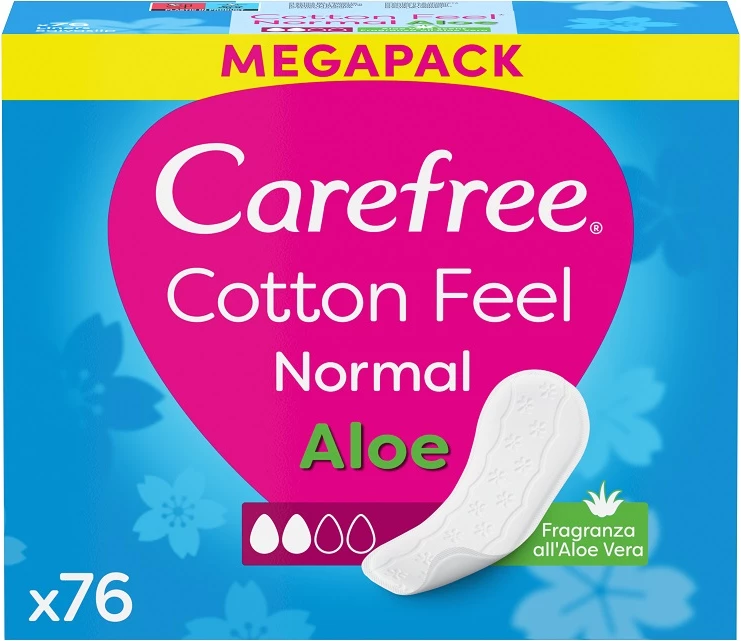 Higienične vlažne robčke Cotton Feel Normal z aloe, Carefree, 76 kosov