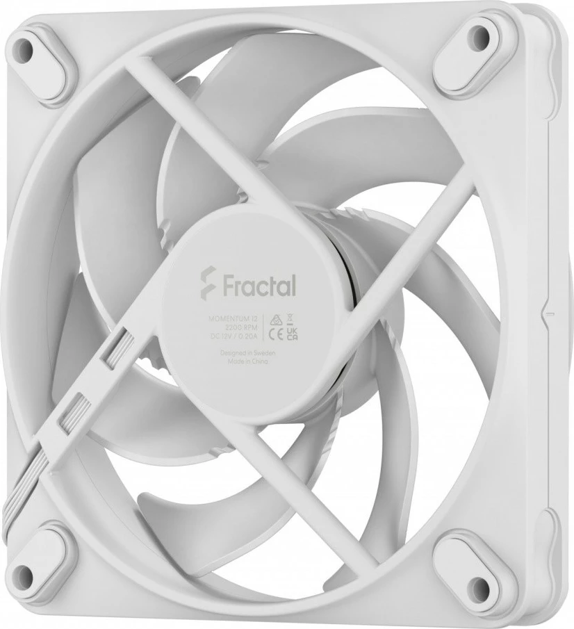 Ventilator za računalniško ohišje Fractal Design Momentum 12, 120 mm, bel