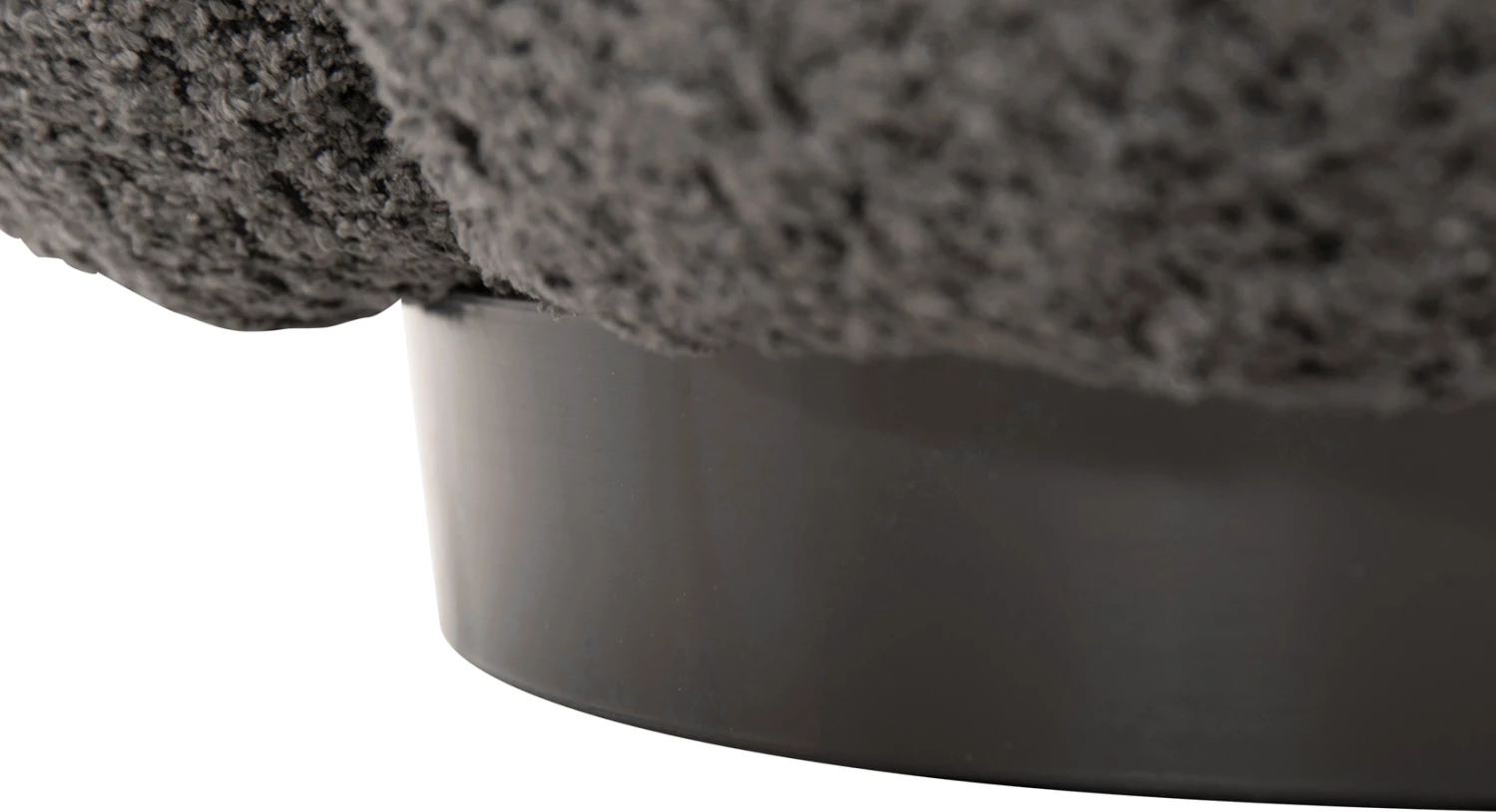 Okrogli stol KRIPP FH9602.01 sivo boucle-črna kovinska osnova Φ60x31Hcm