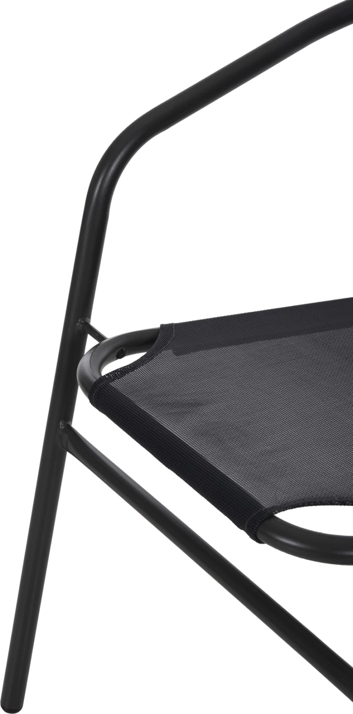 Vrtni naslanjač LEDAN FH5977.01 kovina in tekstilen v sivi barvi 55x58x72H cm