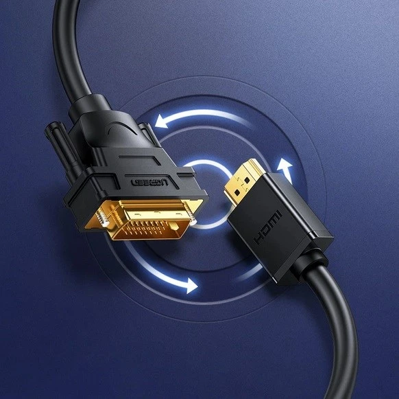Kabel HDMI–DVI 24+1 Ugreen HD106, 1,5 m, črn Kabel HDMI–DVI 24+1 Ugreen HD106, 1,5 m, črn