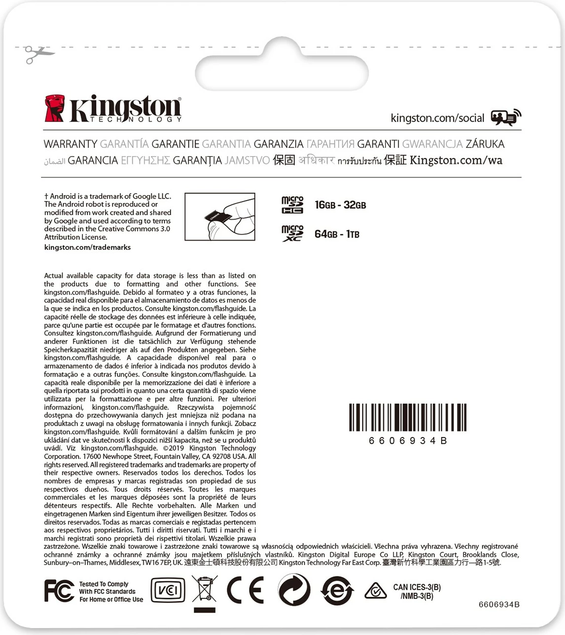 Kartica pomnilnika 128GB microSDXC Canvas Select Plus, Kingston Technology, 100R A1 C10, črna