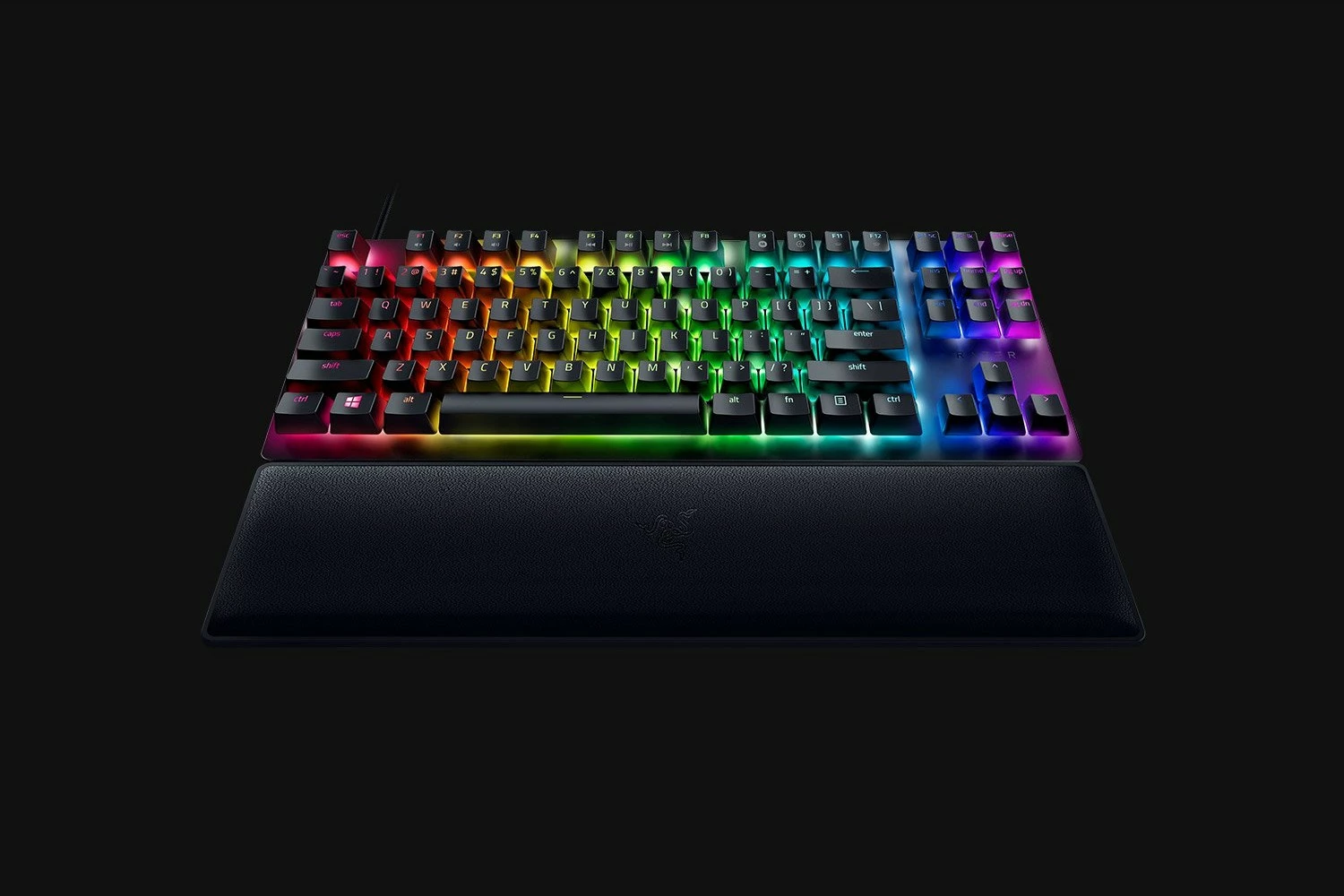 Mehanska tipkovnica Razer Huntsman V2 TKL, RGB, USB, QWERTZ, črna