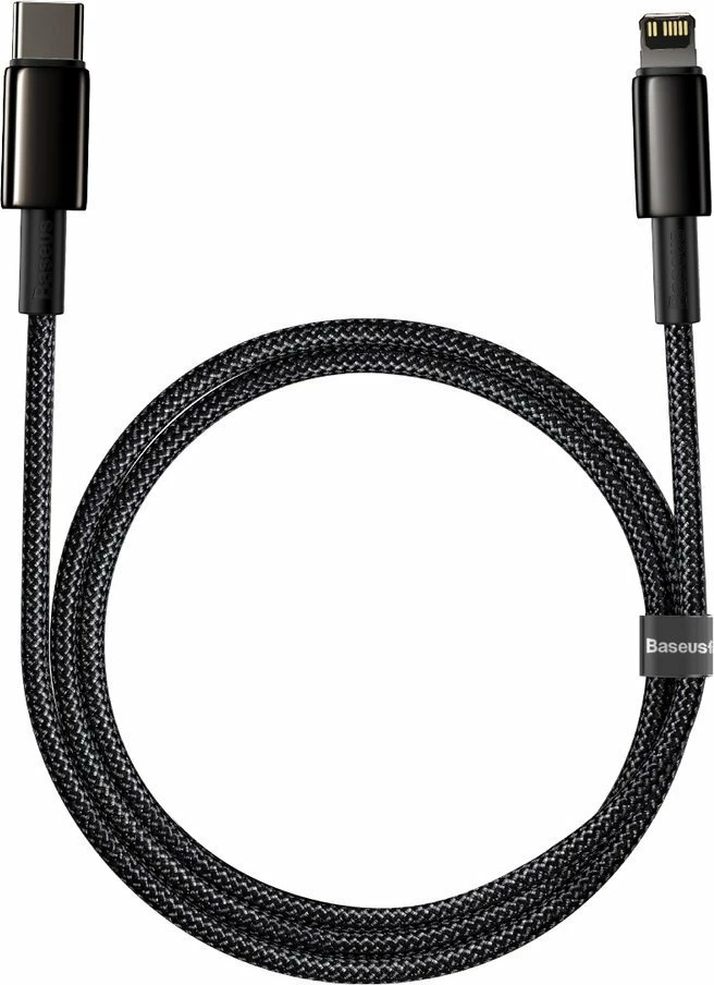 Kabel USB-C v Lightning, 1 m, 20 W, črn Baseus CATLWJ-01
