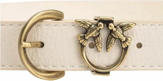 Usnjen ženski pas, Pinko Tamboril H3, krem