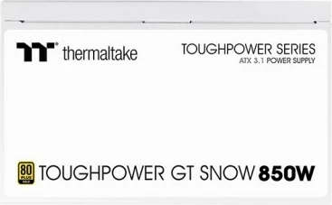 Modularen napajalnik 850W, 80 PLUS Gold, ATX3.1, Snow, bel — Thermaltake ToughPower GT