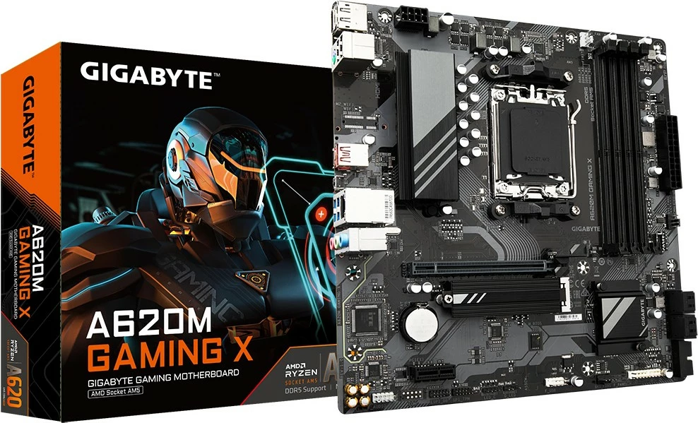 Plošča za igre Gigabyte A620M GAMING X, Socket AM5, DDR5, PCIe 4.0, AMD Ryzen 7000/8000