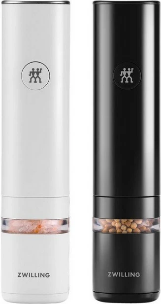 Set električnih mlinčkov za začimbe, Zwilling Enfinigy, 2 kosa, bela in črna