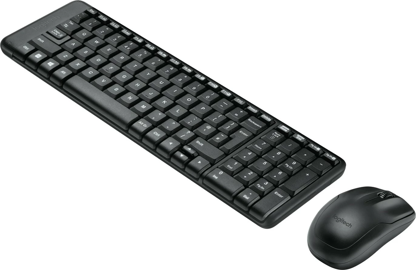 Kompakten brezžični komplet tipkovnice in miške Logitech MK220 Mini