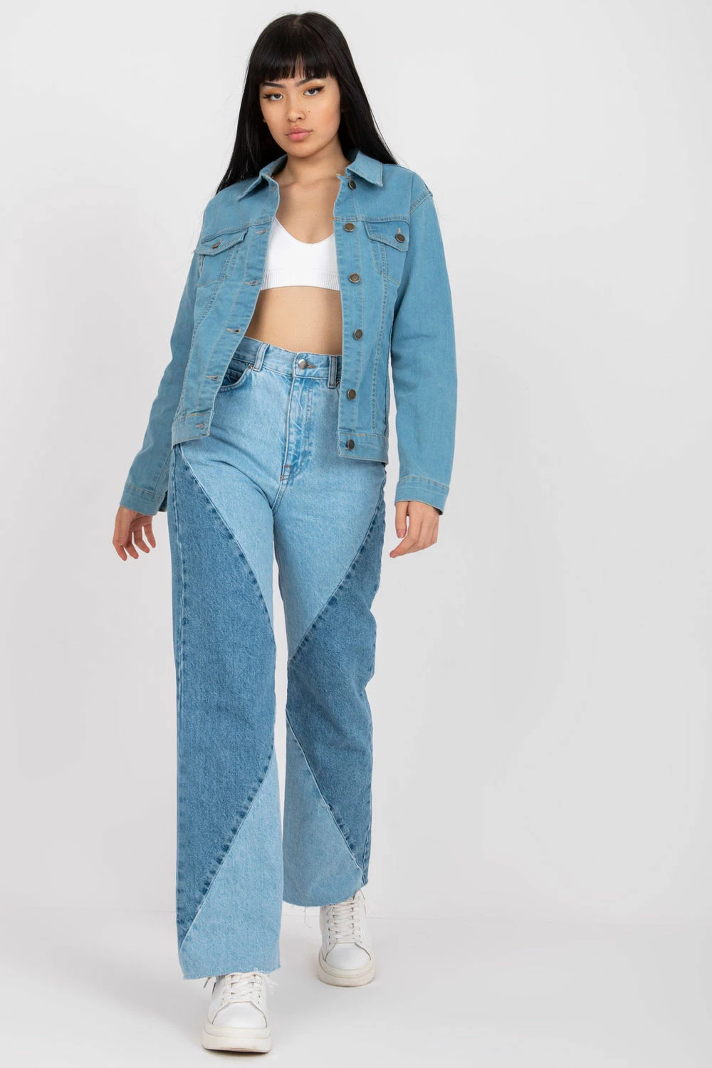 Lahka klasična jeans jakna Rue Paris 184557, modra
