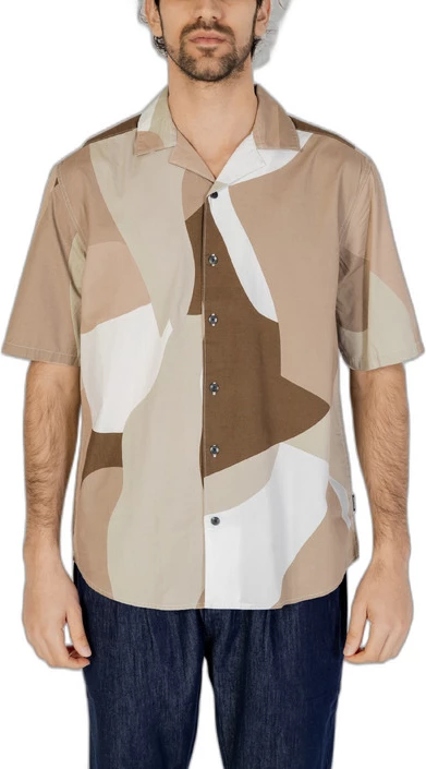 Klasikalna srajca s kratkimi rokavi, Only & Sons, rjava