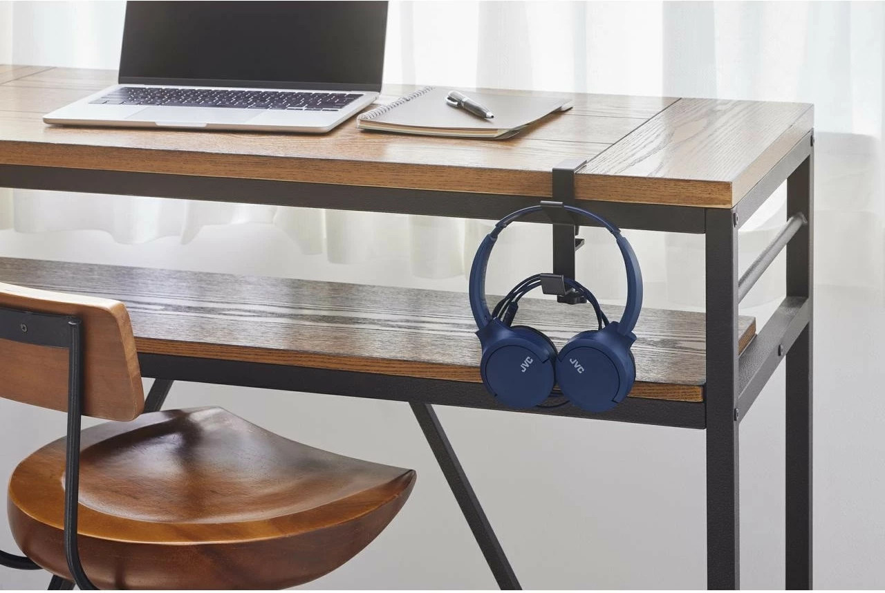 Slušalke USB-C z mikrofonom, kontrola zvoka, on-ear, modre, JVC HA-S33UC