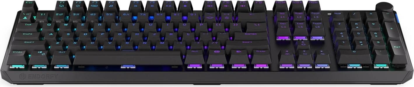 Gaming tipkovnica Endorfy Thock, Wi‑Fi, črna