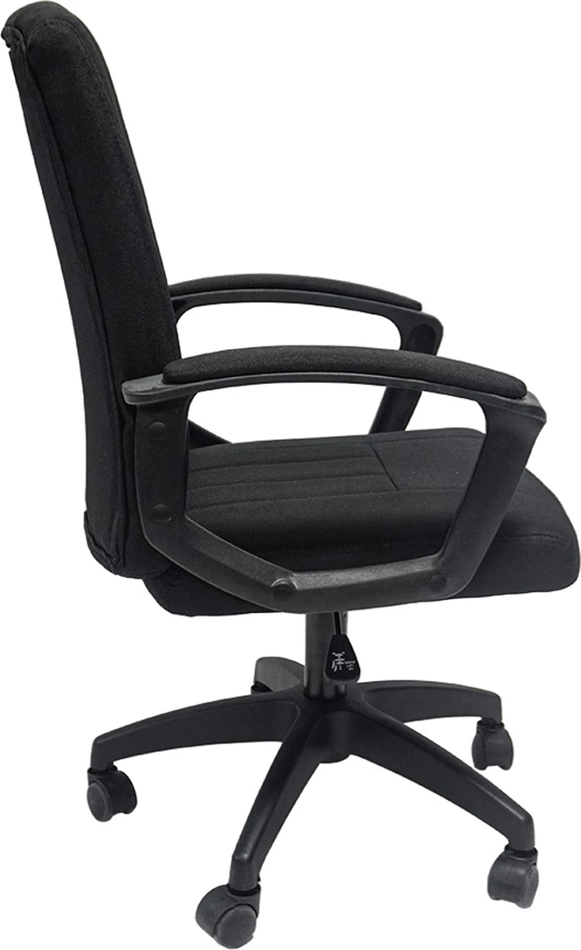 Pisarniški stol NIM FH1200.11 črna tkanina-črn najlonski okvir in podstavek 51x61x125Hcm