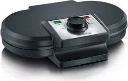 Aparat za vaflje Severin WA 2106, 2 kosa, 1200 W, črn