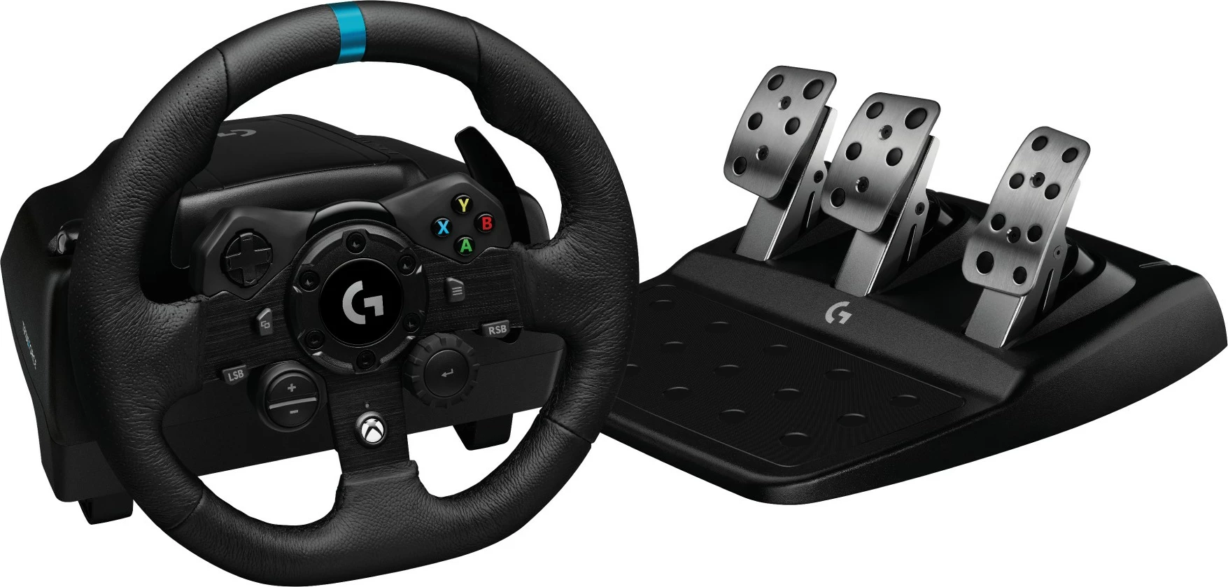 Dirkalni volan in pedala Logitech G923 za Xbox X|S, Xbox One in PC, 900°, črn