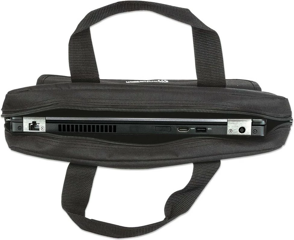 Torba za prenosnik 14,1" Manhattan London, črna, messenger, žep za dodatke