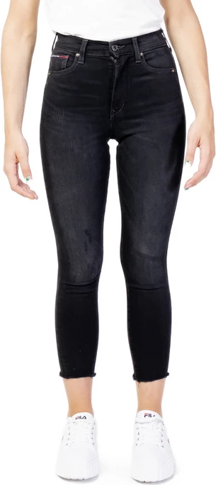 Ženske hlače Tommy Hilfiger Jeans, črne