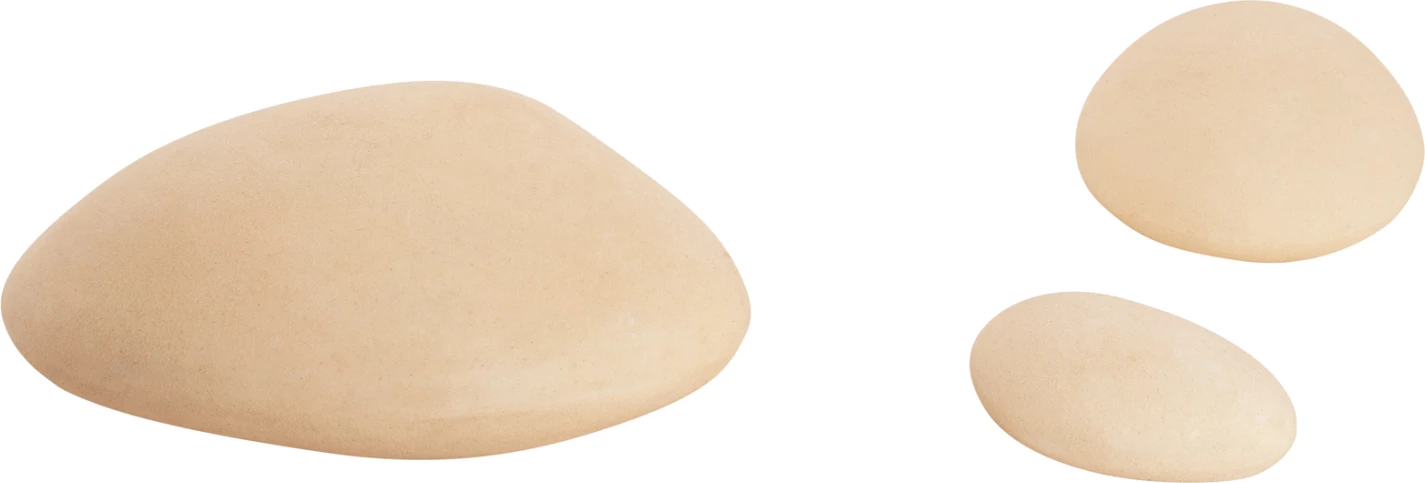 Talne svetilke 3 osvetljeni 'kamni' FH4420 bež polietilen