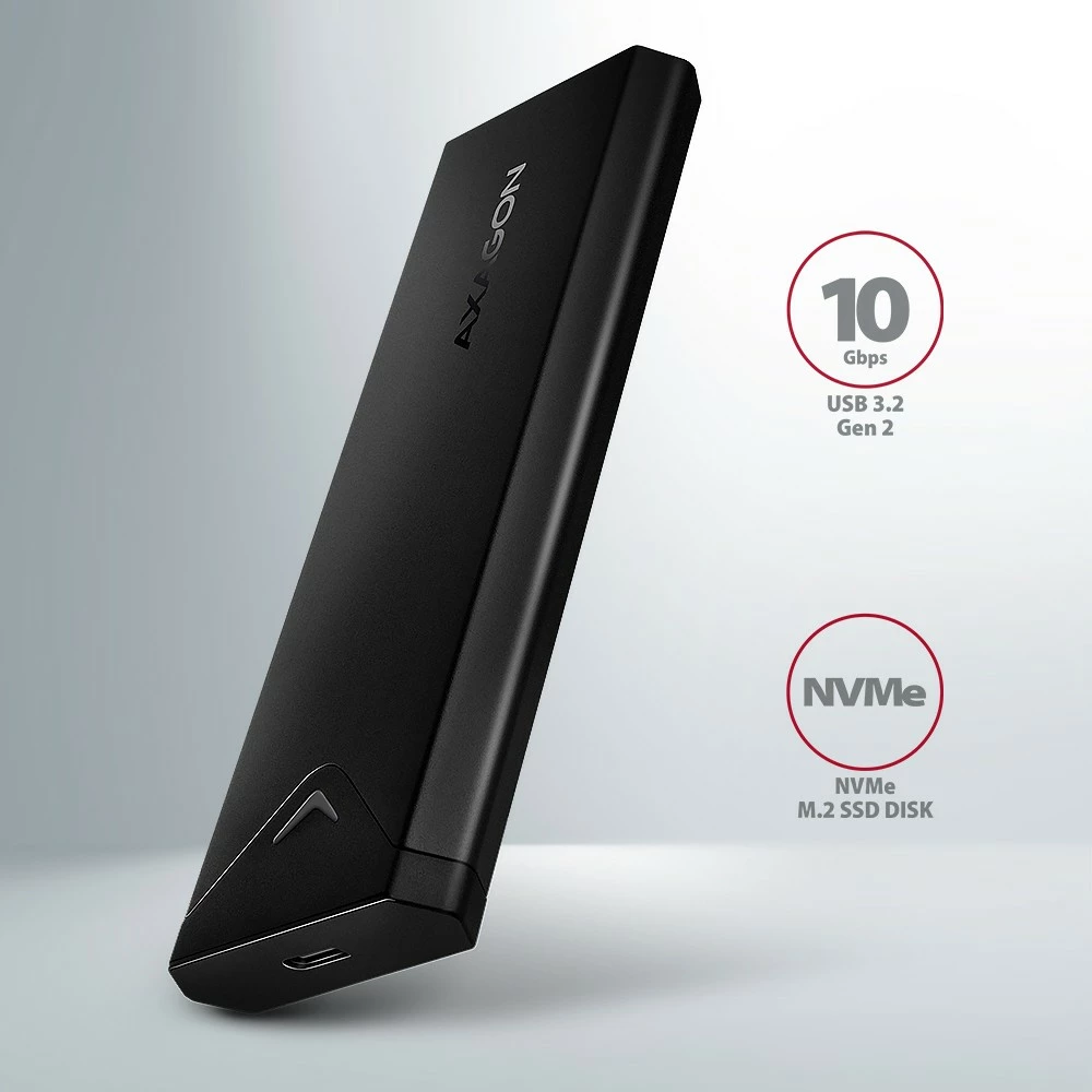 Zunanja ohišje za M.2 NVMe SSD AXAGON EEM2-UB2, USB-C 3.2 Gen 2, črno Zunanja ohišje za M.2 NVMe SSD AXAGON EEM2-UB2, USB-C 3.2 Gen 2, črno